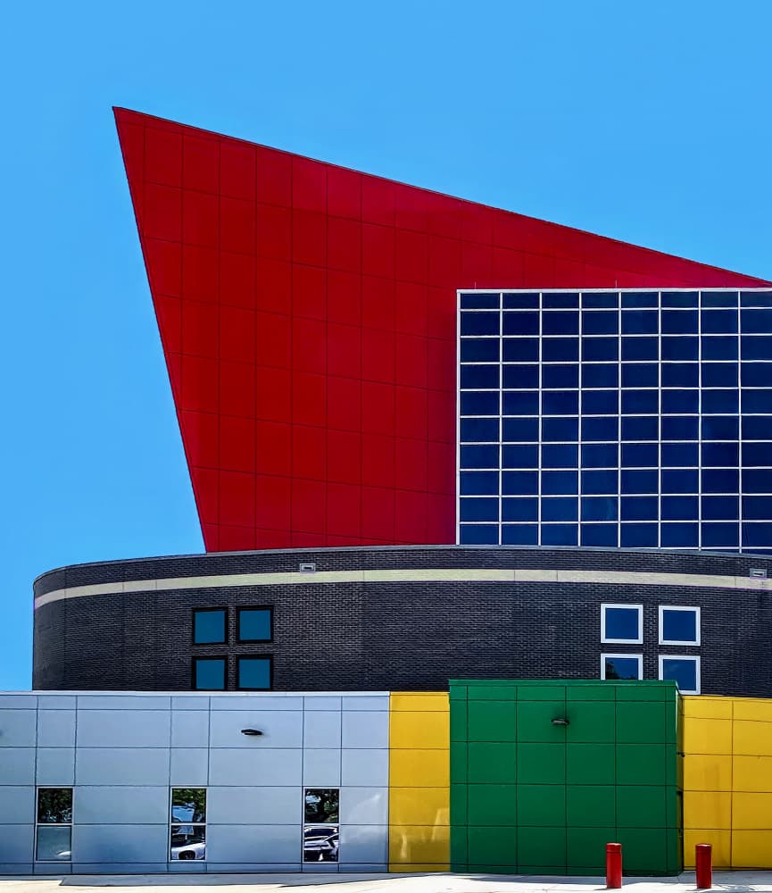 Vibrant Building Shapes by Arnon Orbach — canvas wall art