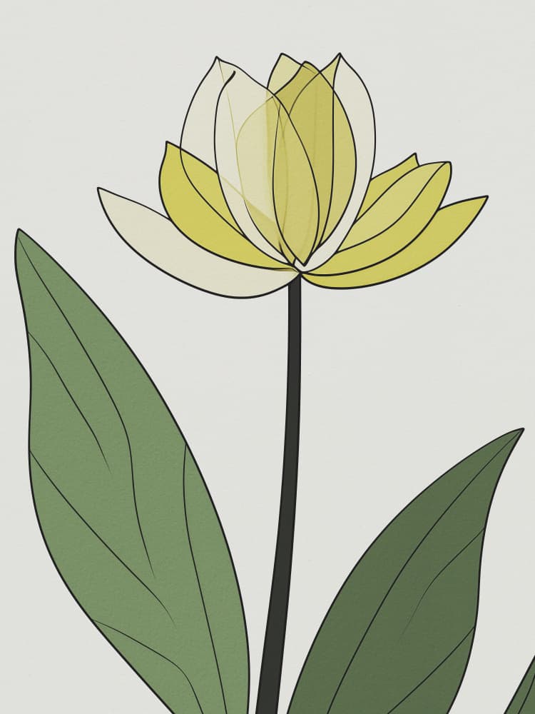 Elegant Yellow Lotus by Andreas Magnusson — canvas wall art