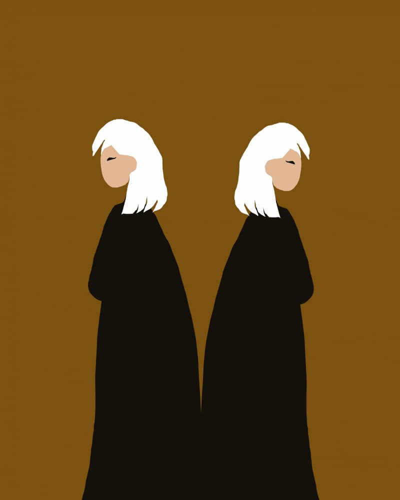 Two Quiet Figures by Josie George — canvas wall art