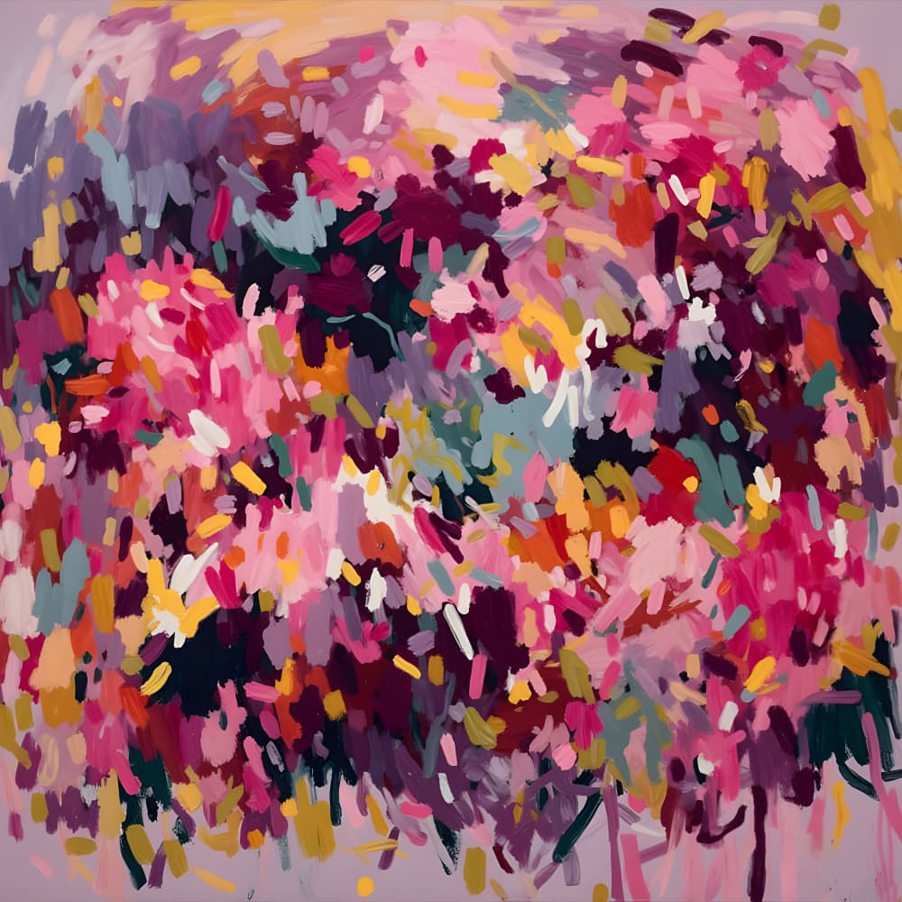 Vibrant Floral Abstract by Edie — canvas wall art