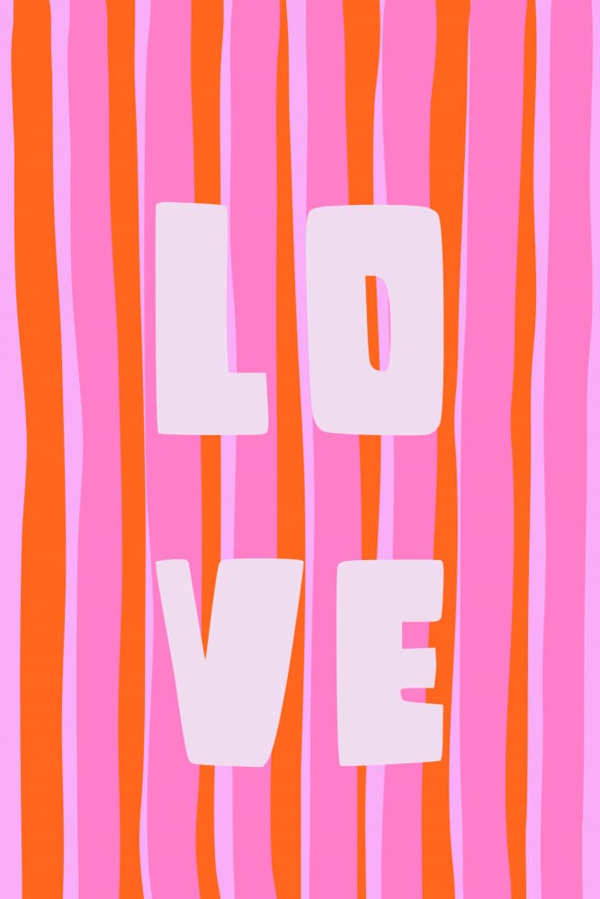 Vibrant Love Stripes by Treechild — canvas wall art