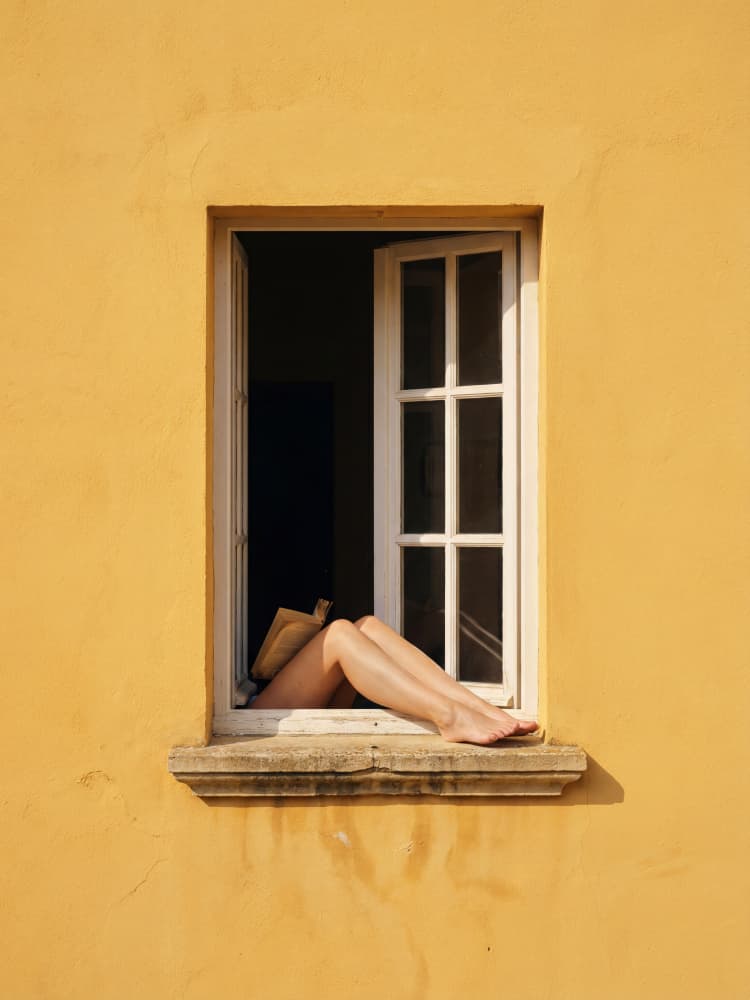 Relaxed Legs In Window by Andreas Magnusson — canvas wall art