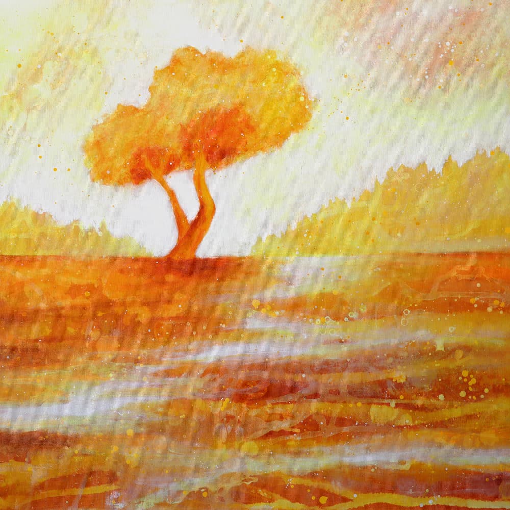 Golden Autumn Tree by Ania Witwitzka — canvas wall art