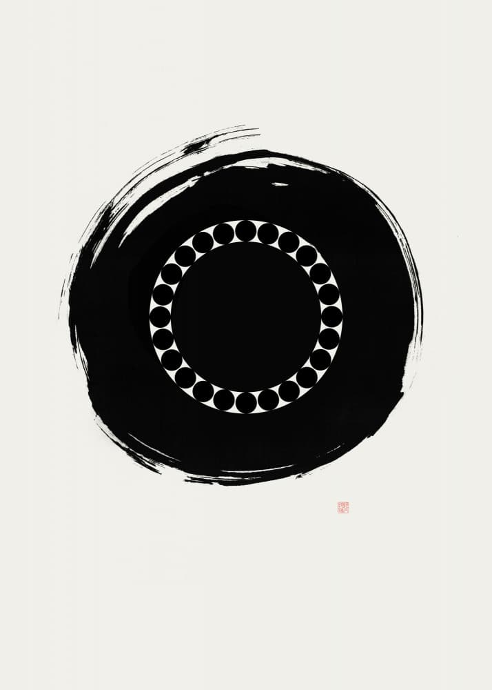 Zen Enso Circle by Thoth Adan — canvas wall art