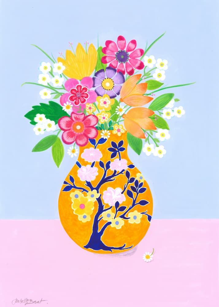 Floral Harmony Vase by Isabelle Brent — canvas wall art