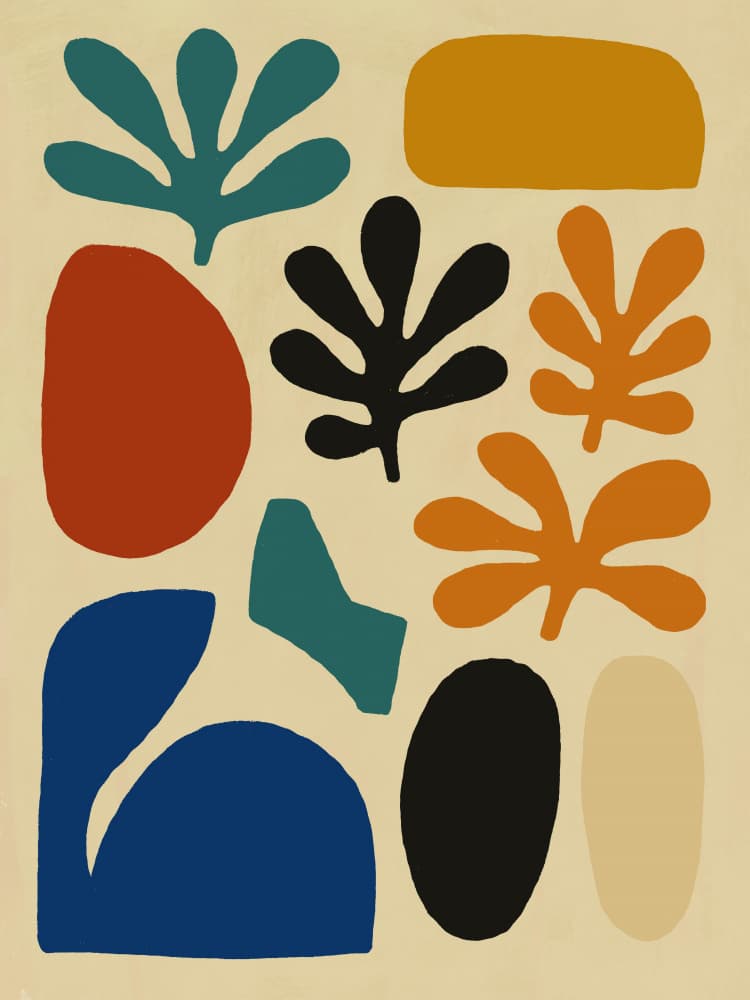 Organic Abstract Shapes by Little Dean — canvas wall art