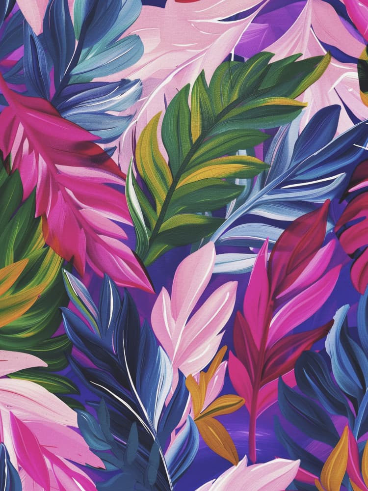 Vibrant Tropical Leaves by Andreas Magnusson — canvas wall art