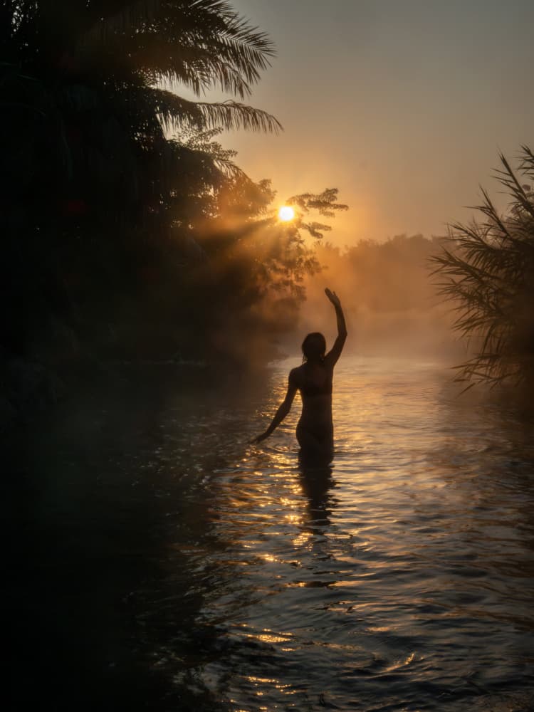 Golden Morning River Glow by Svetlana Kirzh — canvas wall art