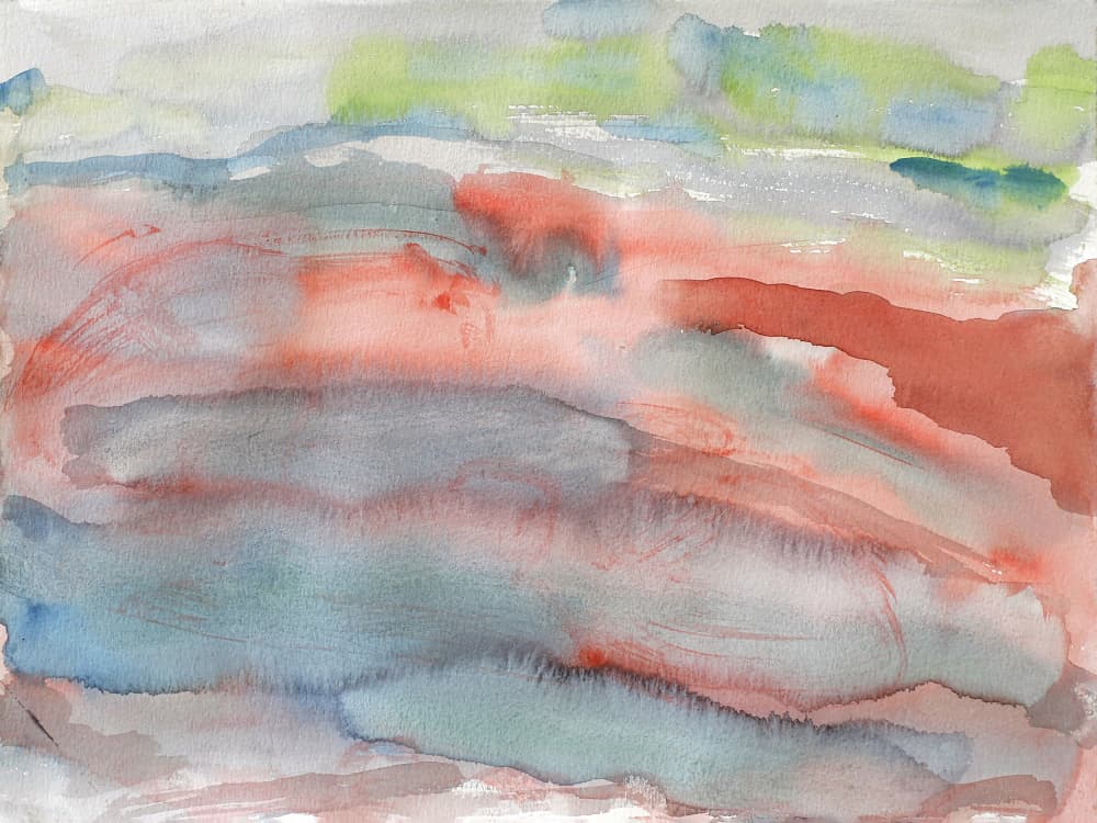 Flowing Horizon Colors by Eva Galonska — canvas wall art