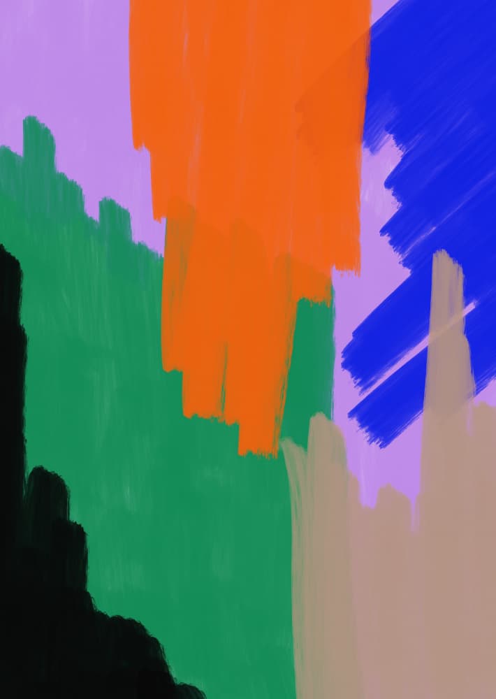 Colorful Abstract Layers by Ute Arnold — canvas wall art