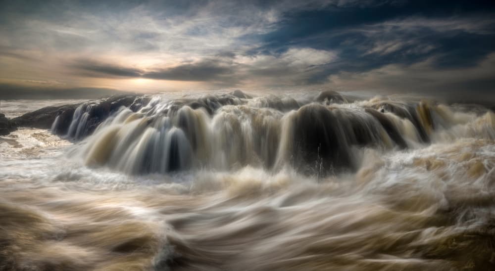 Dramatic River Rapids by Charlaine Gerber — canvas wall art