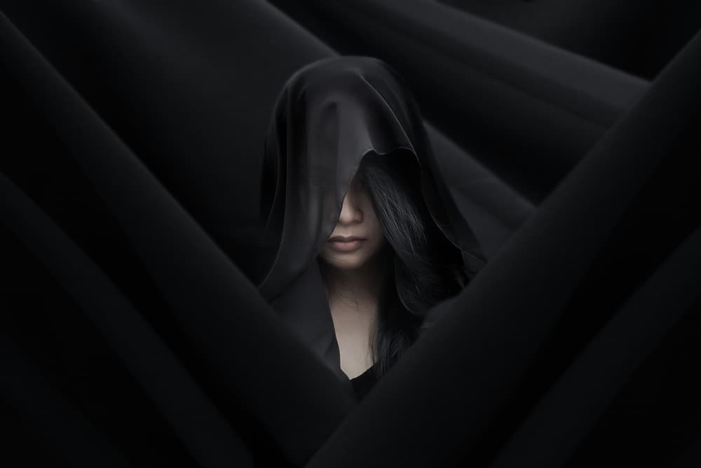 Mysterious Hooded Woman by bonifasius wahyu adi f — canvas wall art