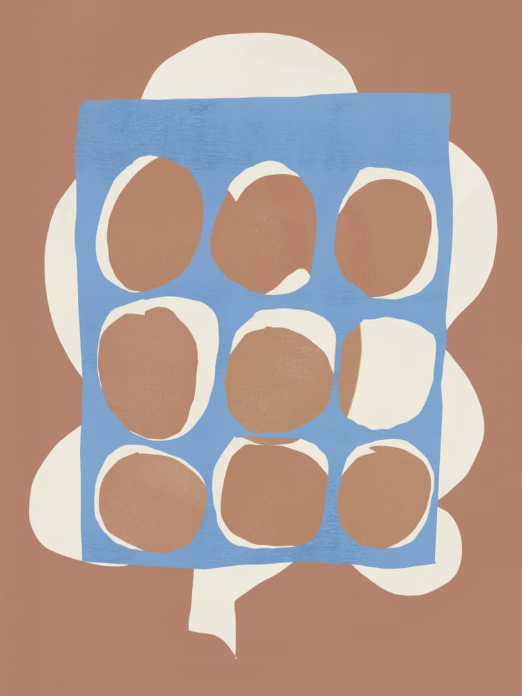 Organic Grid Shapes by Little Dean — canvas wall art