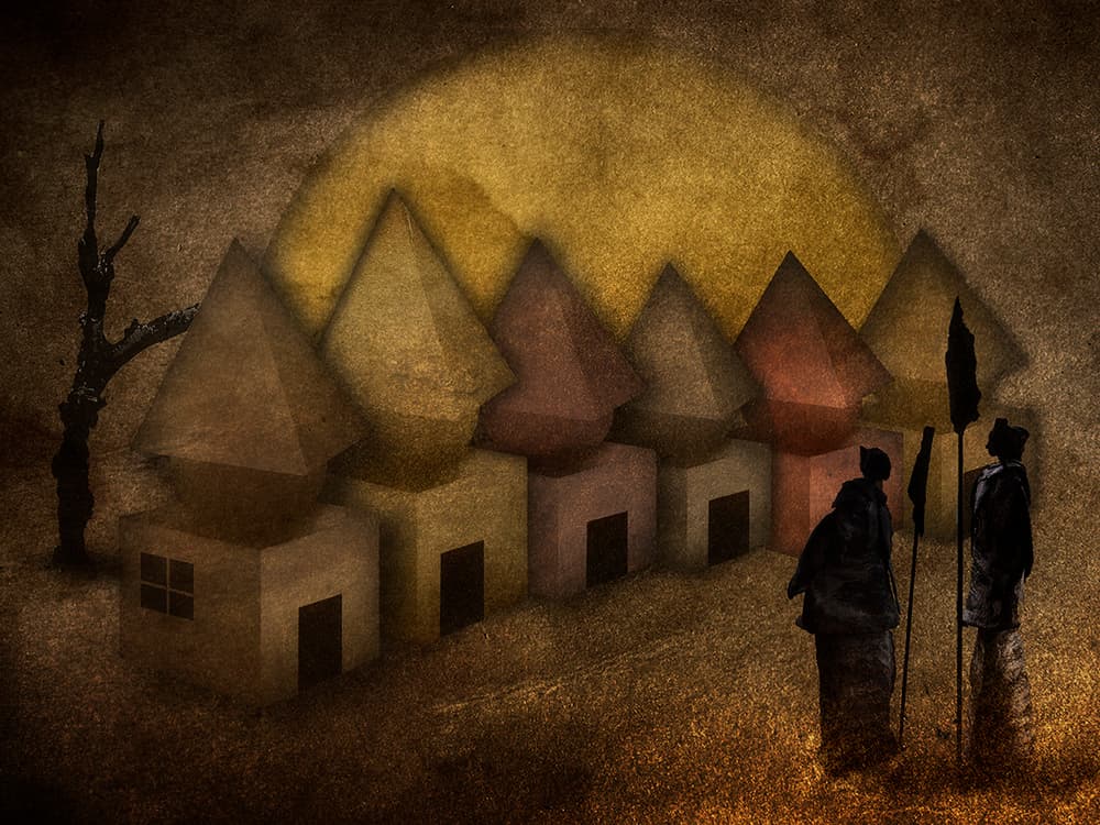 Mystic Desert Dwellings by Jan Donckers — canvas wall art