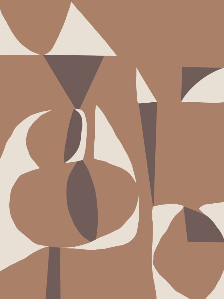 Earthy Abstract Shapes by Little Dean — canvas wall art