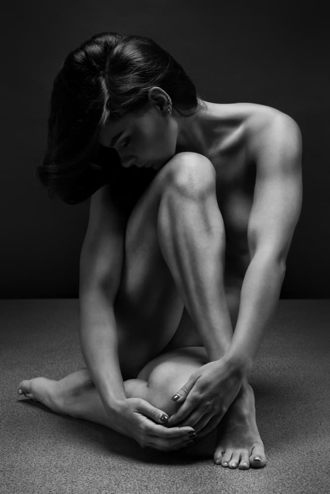Contemplative Nude Figure by Anton Belovodchenko — canvas wall art