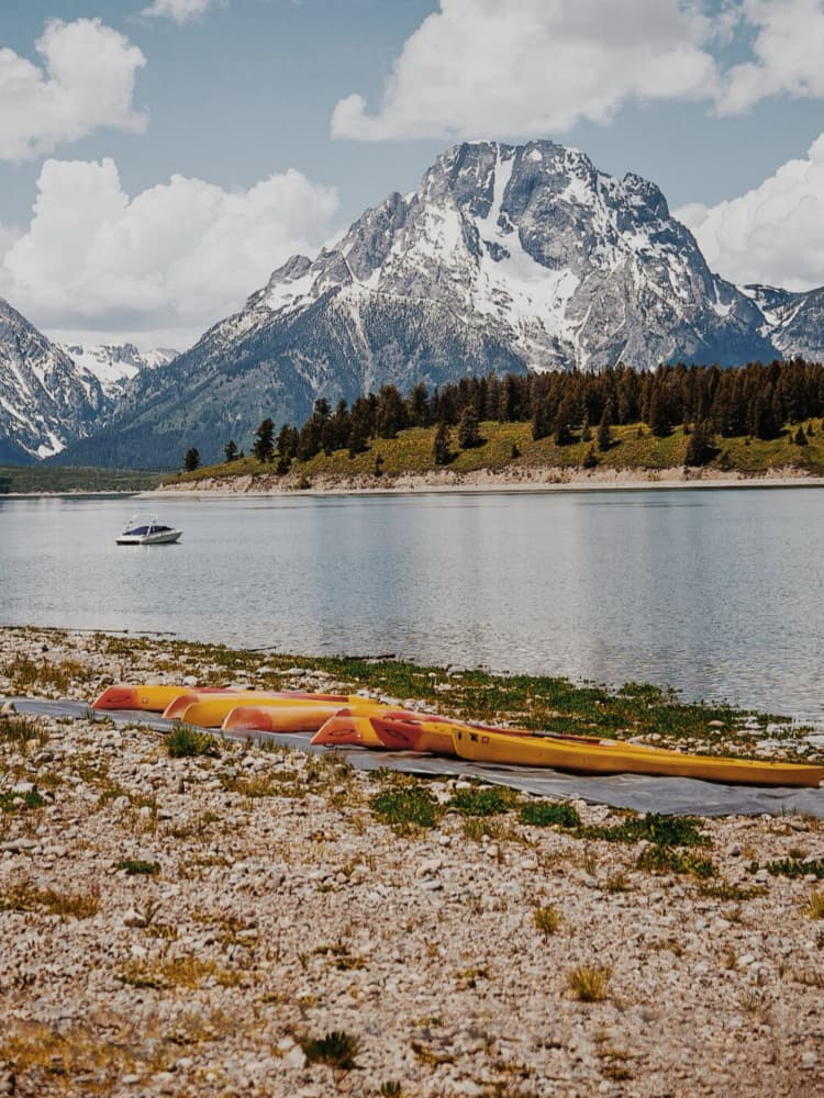 Grand Teton Lake View by Del Mundo Imagery — canvas wall art