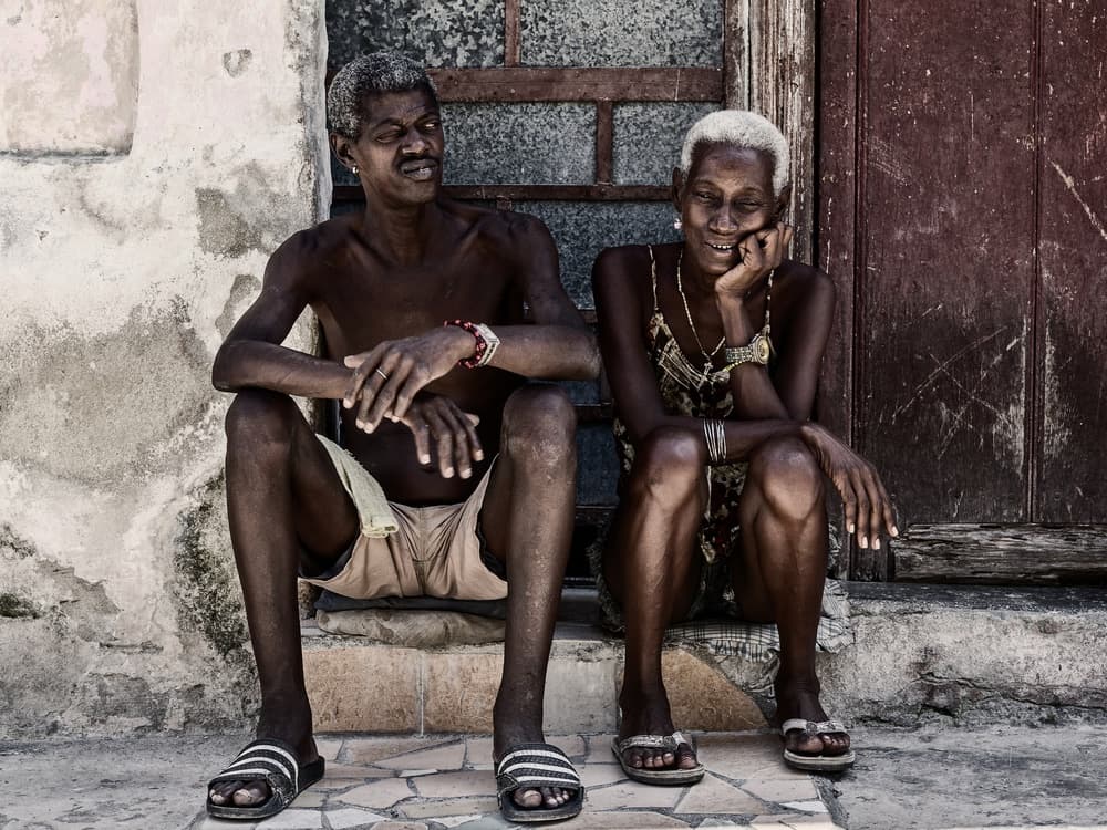Smiling Street Couple by Pavol Stranak — canvas wall art