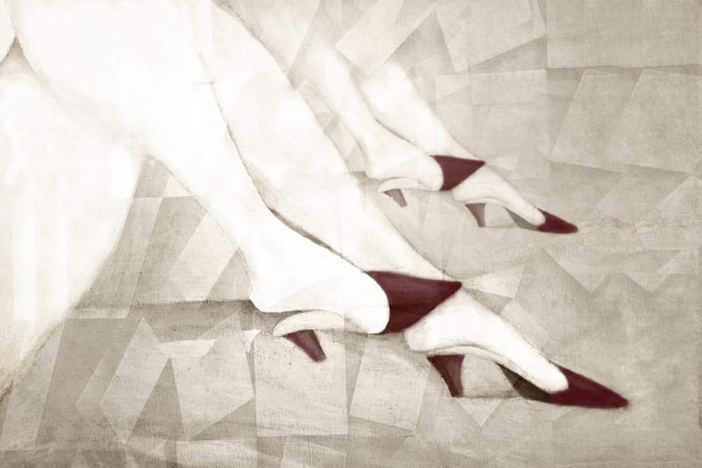 Dynamic Red Heels by Christina Sillen — canvas wall art