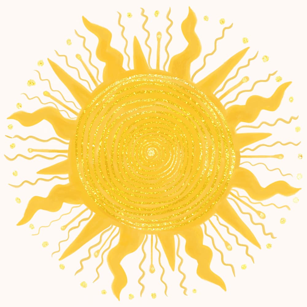 Radiant Golden Sun by Aliya Putrus — canvas wall art