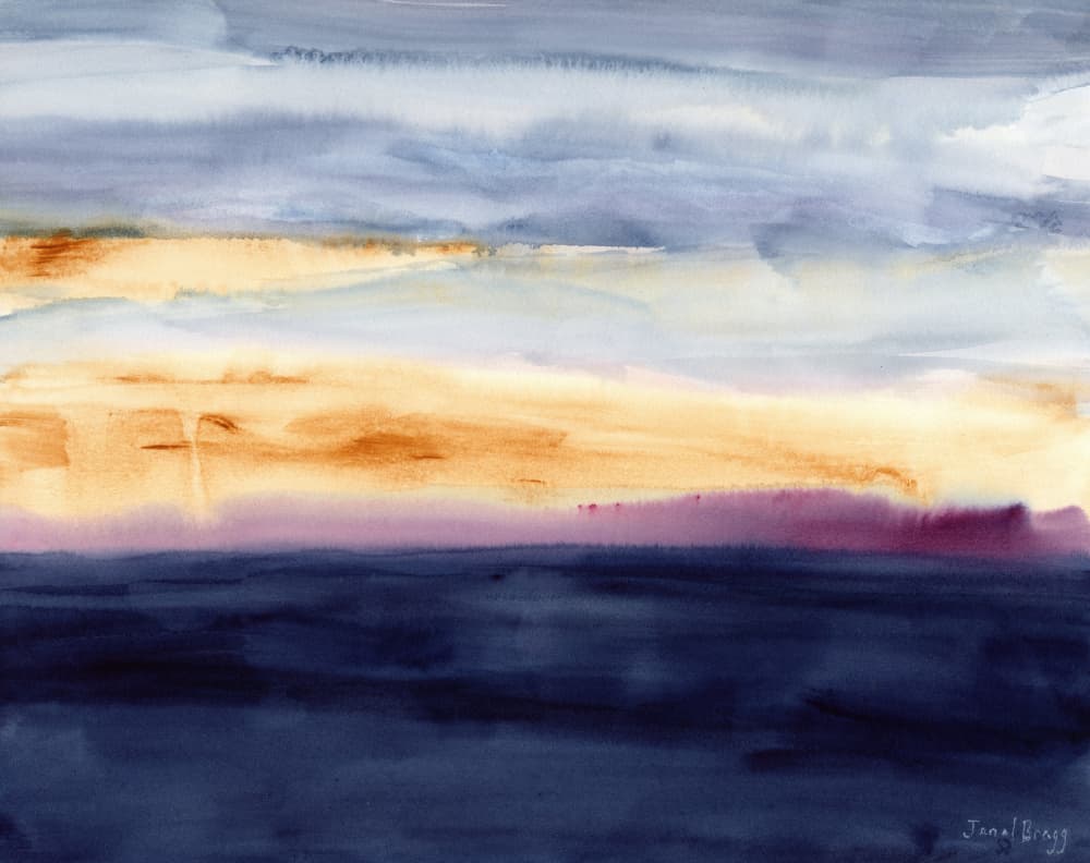 Abstract Sunset Horizon by Janel Bragg — canvas wall art