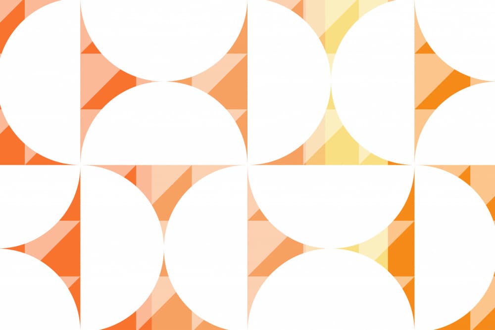 Orange Yellow Geometric Pattern by Sue Skellern — canvas wall art