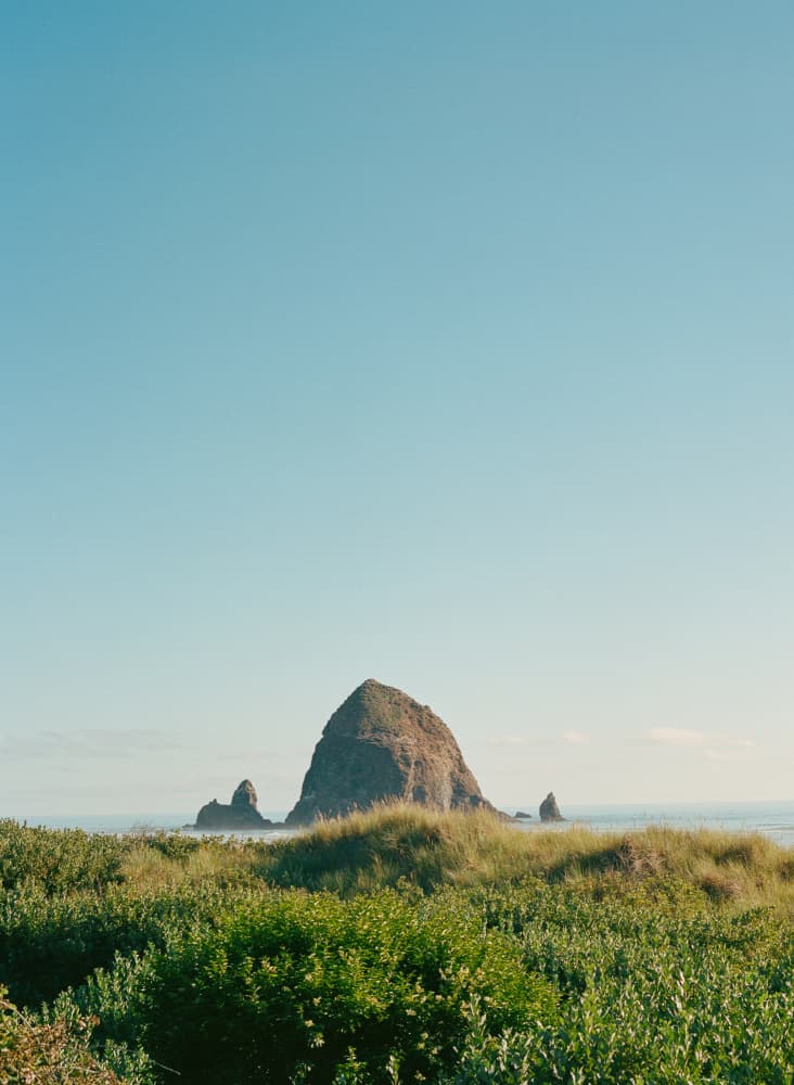 Haystack Rock Coastal View by Bethany Young — canvas wall art