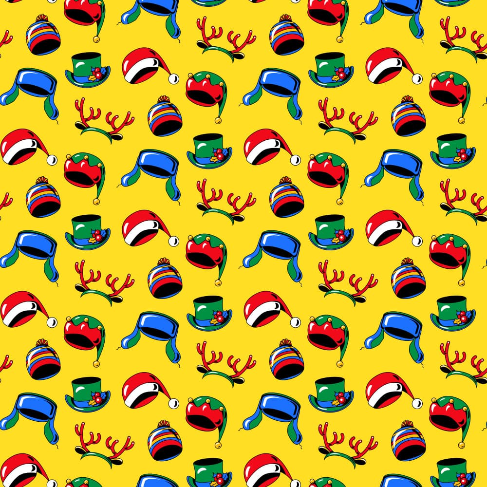 Colorful Holiday Hats by Marika Barsrsind β canvas wall art
