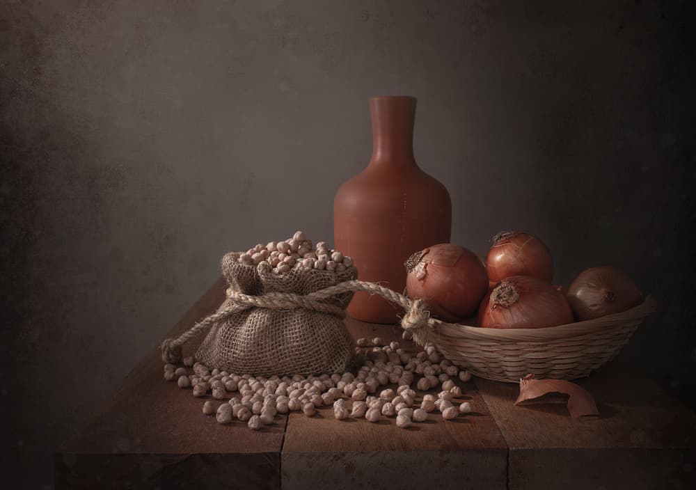 Rustic Chickpeas Still Life by Margareth Perfoncio — canvas wall art