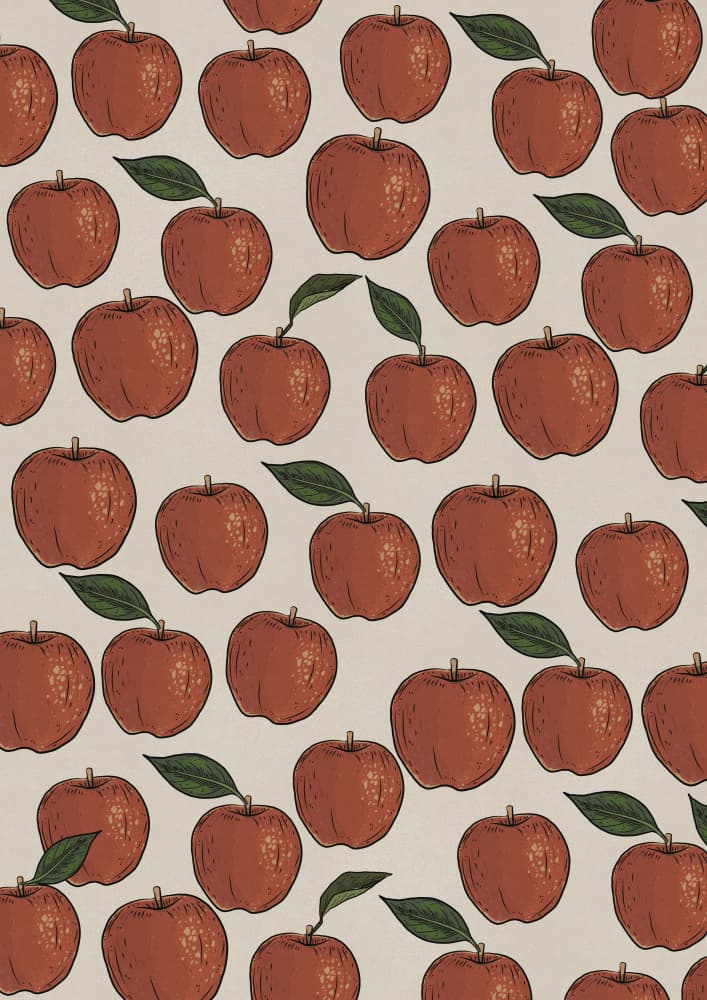 Fresh Apple Pattern by Nicholas — canvas wall art