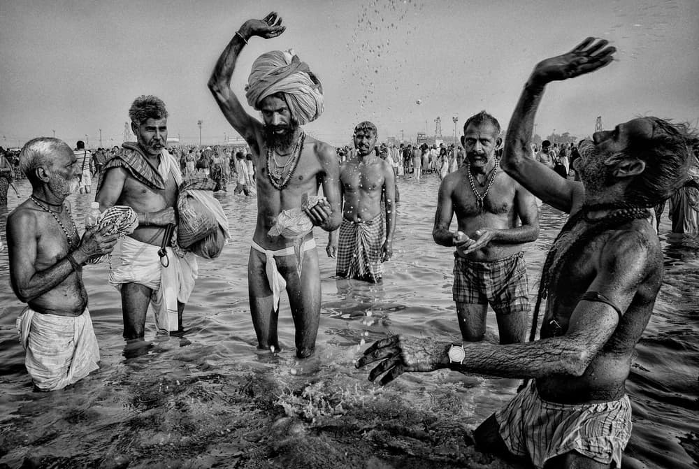 Sacred River Devotion by Avishek Das — canvas wall art