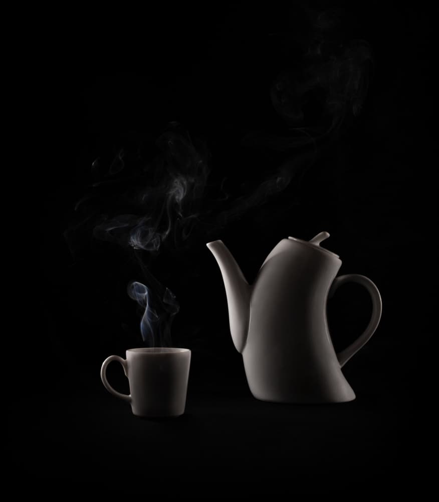 Steaming Teapot and Cup by Margareth Perfoncio — canvas wall art