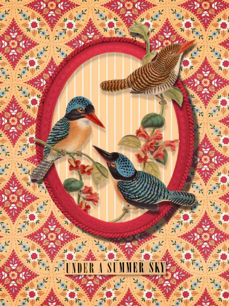 Birds Under Summer Sky by Marja van den Hurk — canvas wall art