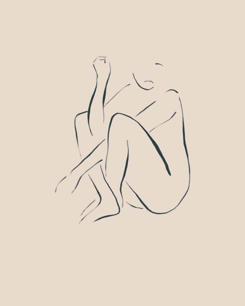 Minimal Nude Lines by Ivy Green Illustrations — canvas wall art