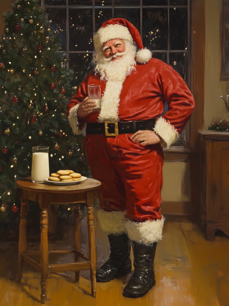 Jolly Santa Claus by Jolly and Dash — canvas wall art