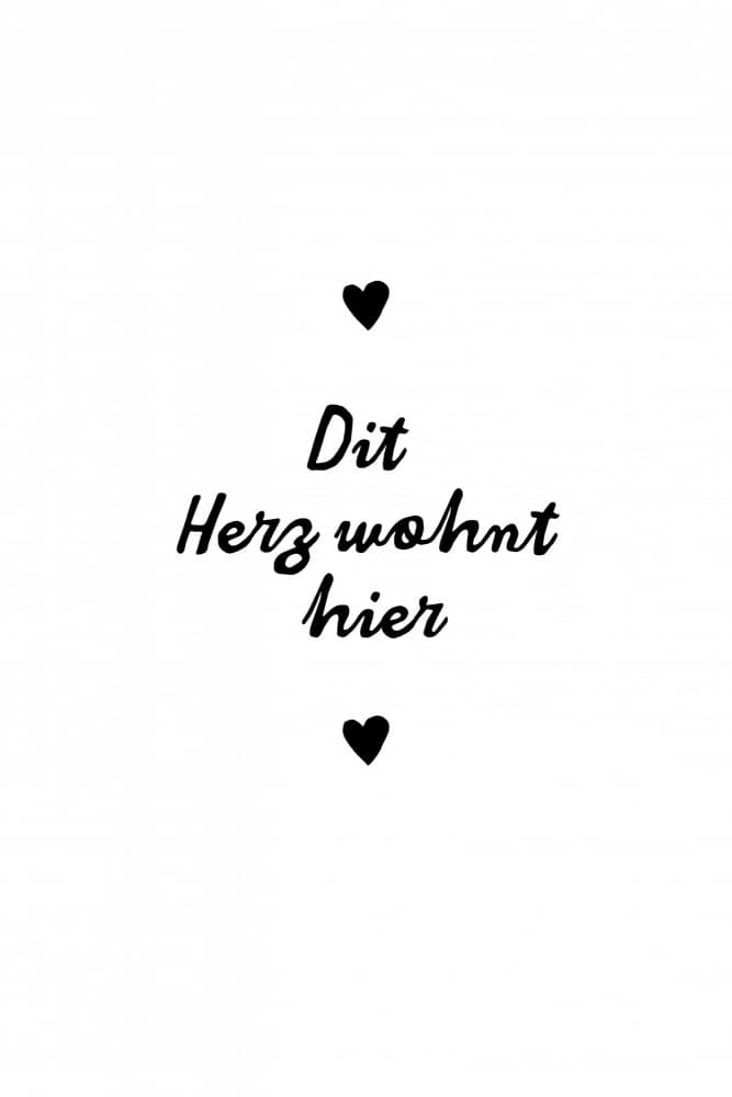 German Heart Home Quote by Treechild — canvas wall art