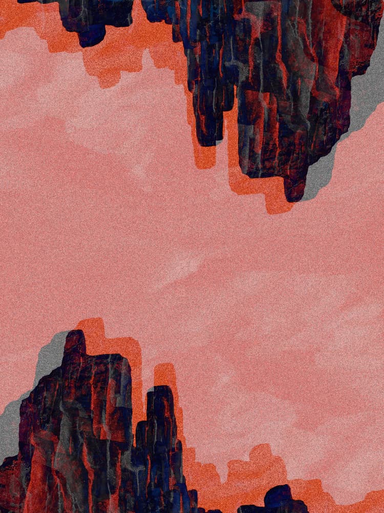 Pink Canyon Abstract by Jonatan Appelfeldt — canvas wall art
