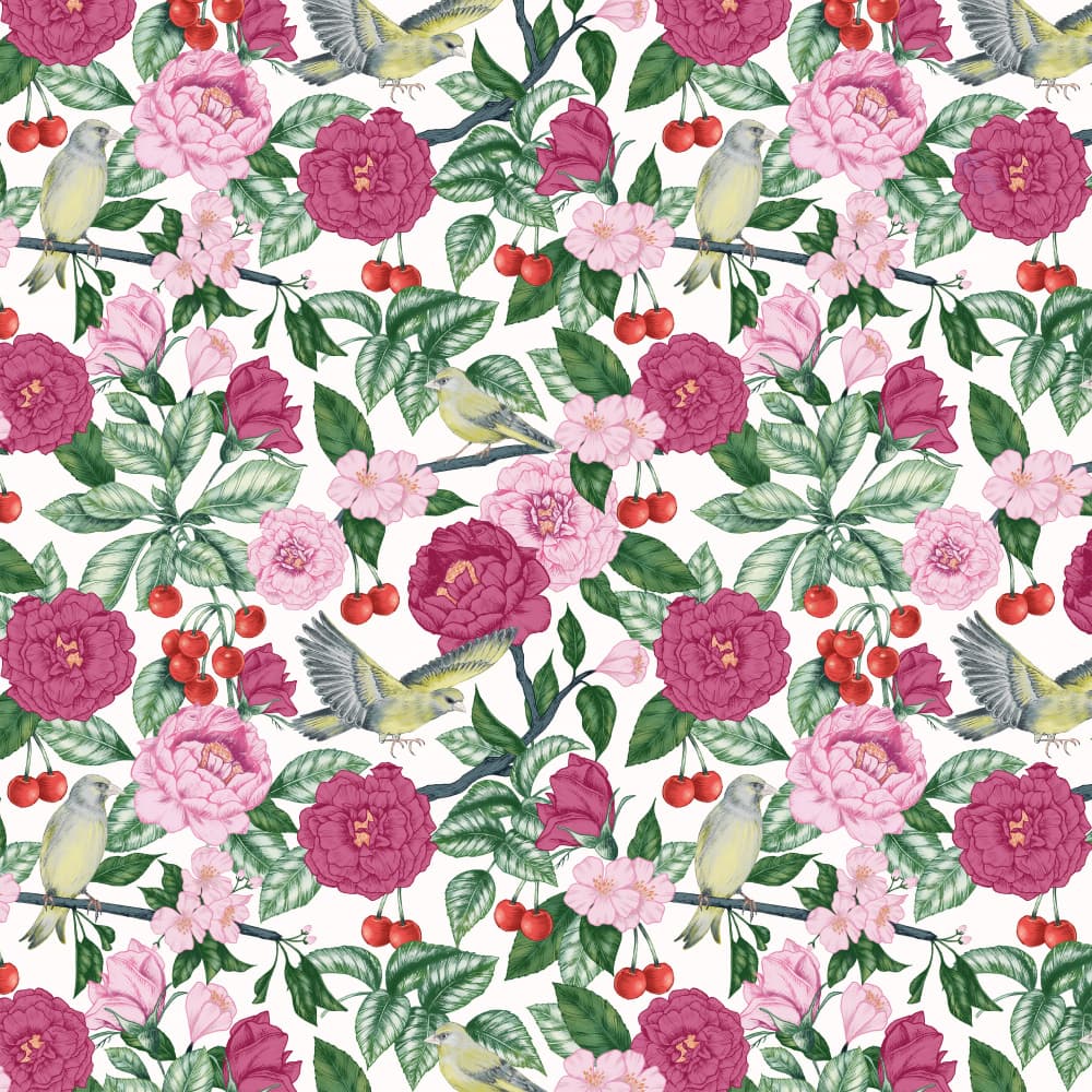 Charming Garden Birds by Julie Lesouef — canvas wall art