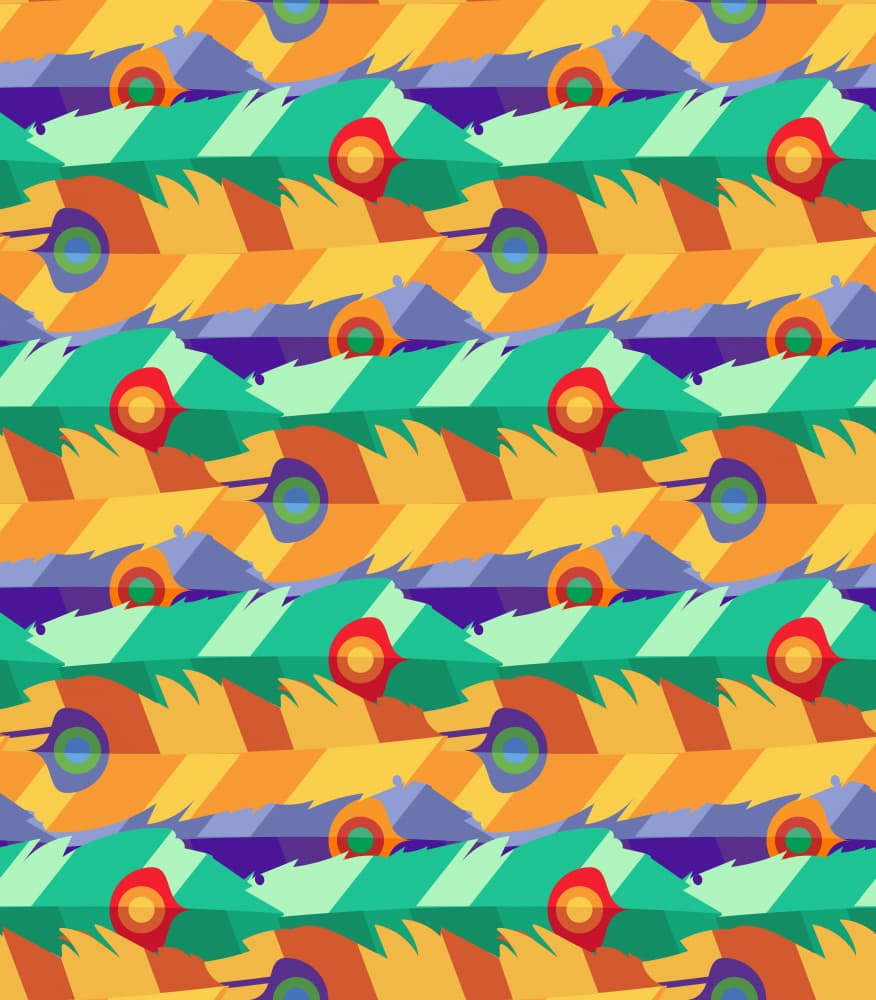 Vibrant Geometric Vibes by Marika Barsrsind β canvas wall art