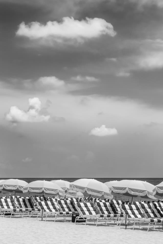Monochrome Beach Day by Melanie Viola — canvas wall art