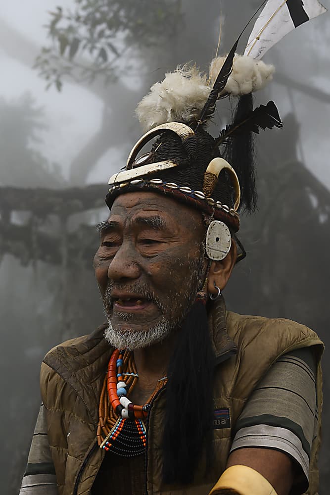 Misty Tribal Elder by SAMIR KUMAR SAMANTA — canvas wall art