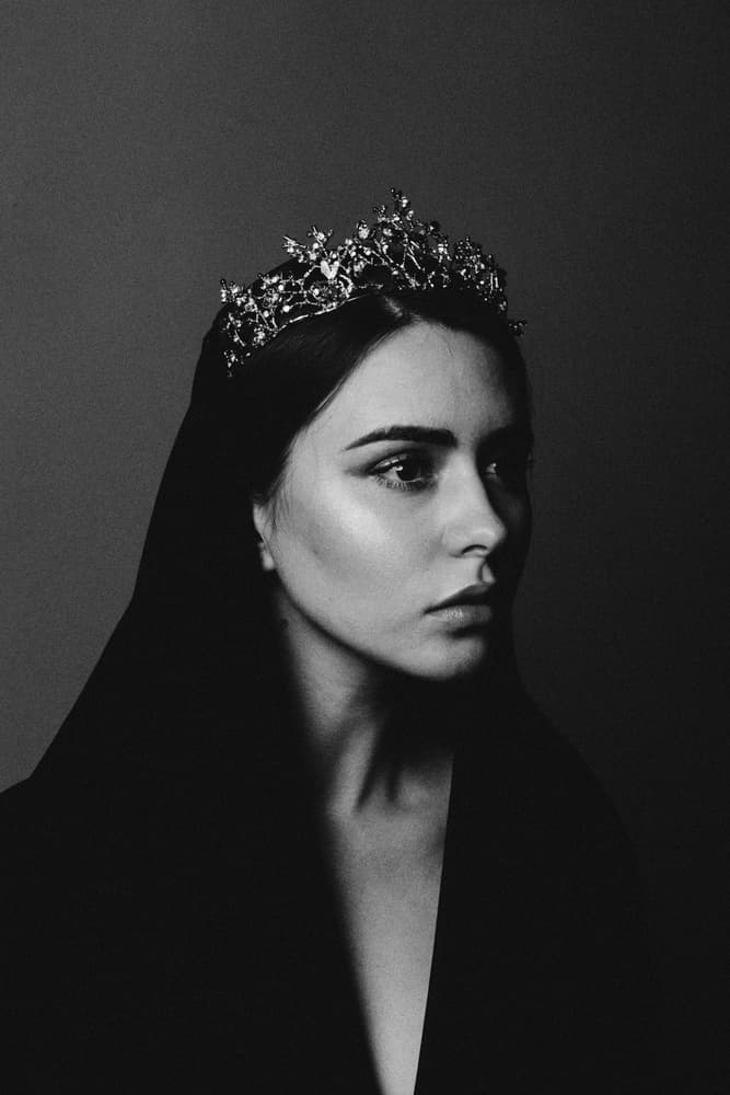 Mysterious Crowned Beauty by Artem Vasilenko — canvas wall art