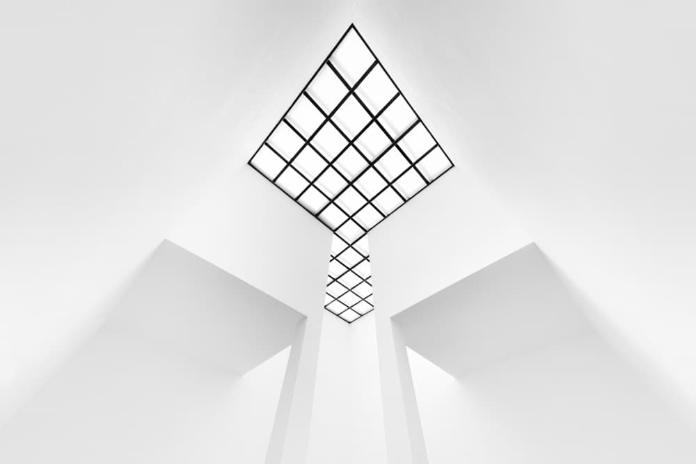 Geometric White Space by Jeroen van de Wiel — canvas wall art