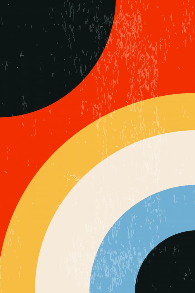Retro Abstract Shapes by jay stanley — canvas wall art