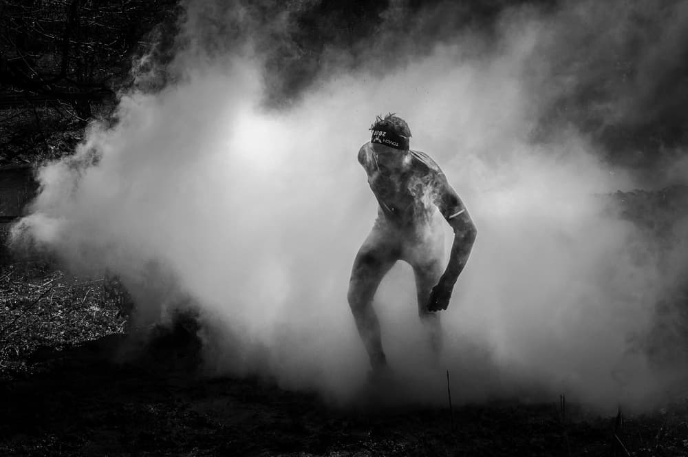 Runner In Smoke by Benny Pettersson — canvas wall art