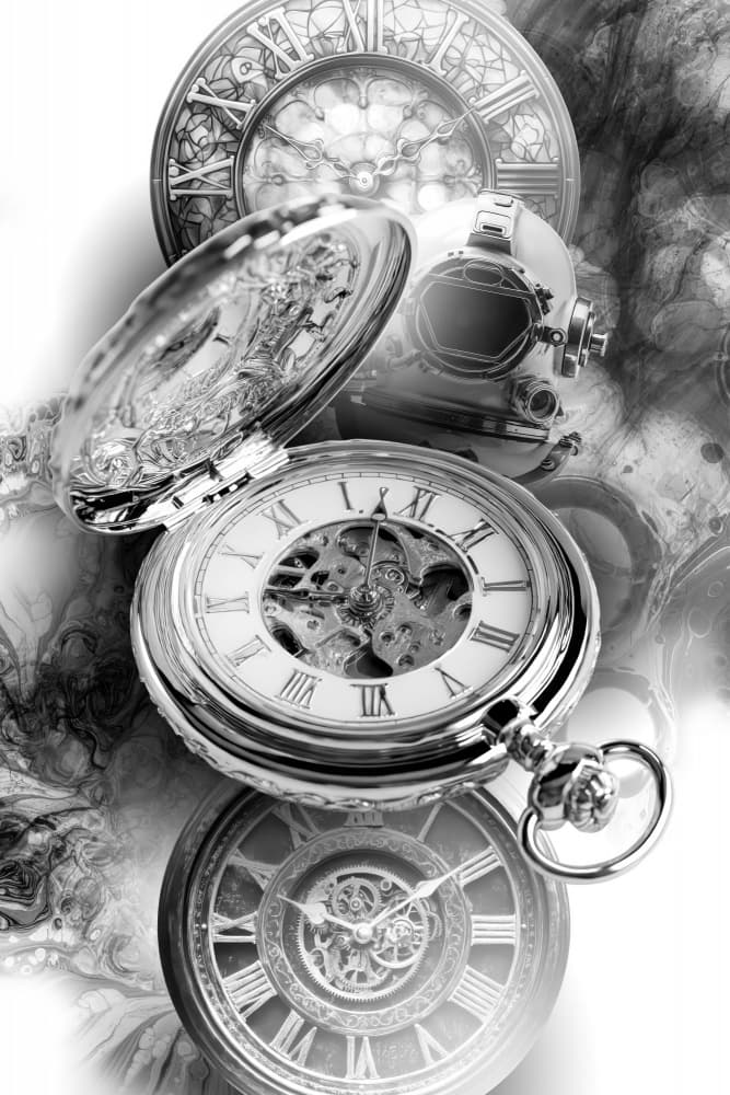 Timeless Gears Steampunk Dive by Rafal Kulik — canvas wall art