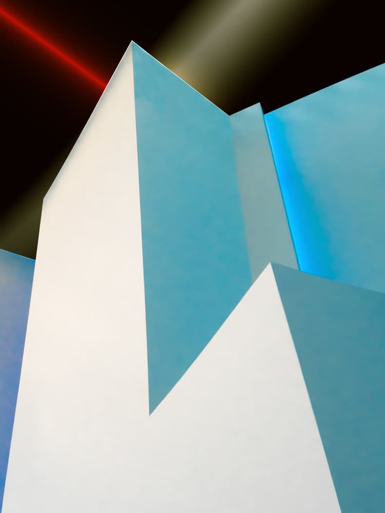 Angular Blue Glow by Luc Vangindertael (laGrange) — canvas wall art