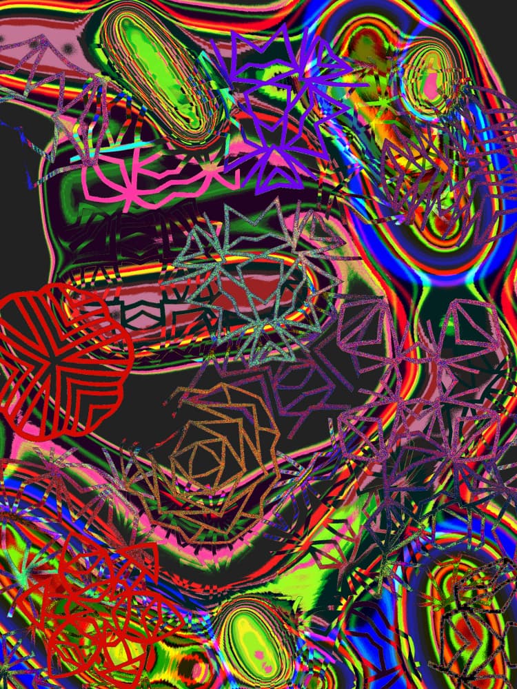 Vibrant Abstract Swirls by Vivian Kim — canvas wall art