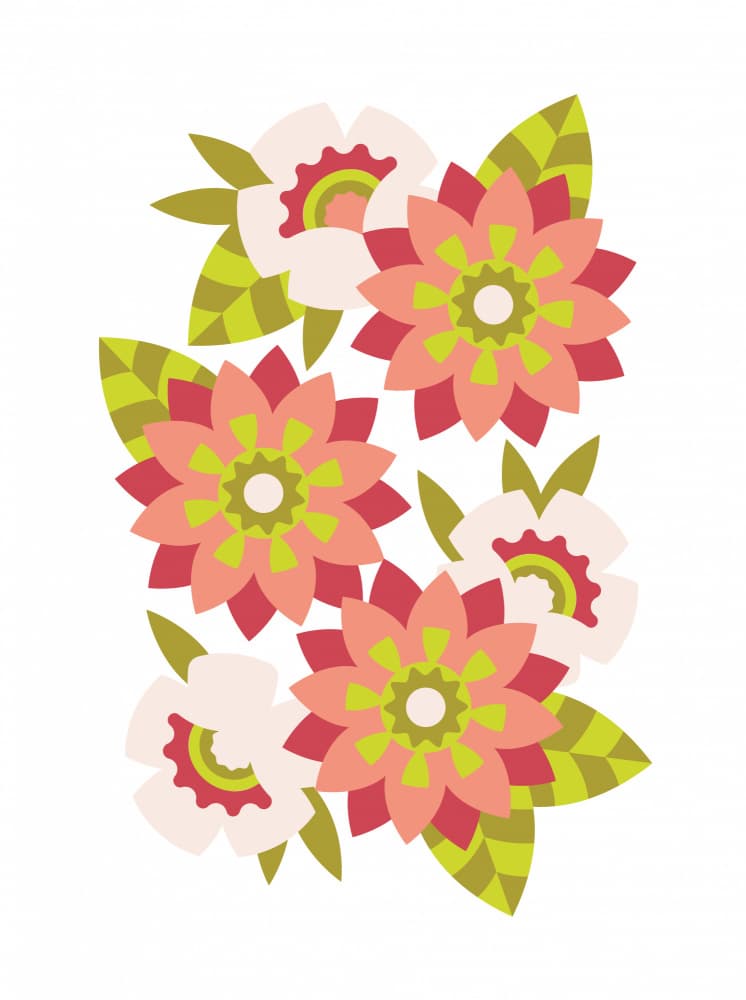 Vibrant Floral Design by Tetiana Kava Illustration — canvas wall art