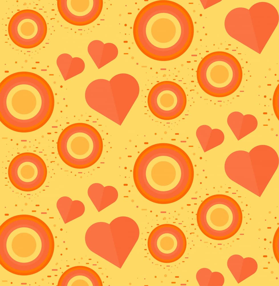 Warm Hearts and Circles by Marika Barsrsind β canvas wall art